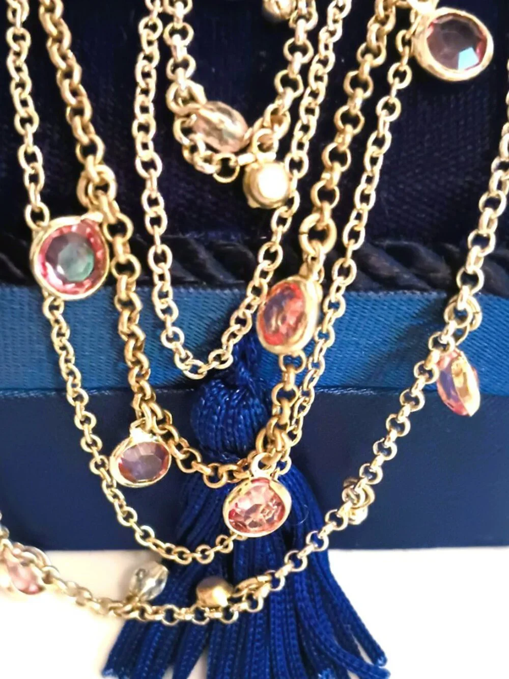 Vintage Avon Layered Station Necklace 22